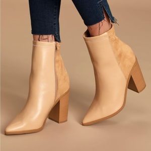 Essex Light Nude Mid-Calf Booties